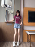 卓詩(shī)尼厚底老爹鞋女2025年夏季新款網(wǎng)面透氣薄款增高女鞋休閑跑步運(yùn)動(dòng)鞋 米/紫 37 曬單實(shí)拍圖