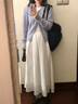 綴櫻春季連衣裙女裝穿搭一整套2025新款初戀清純奶甜套裝白色氣質(zhì)裙子 紫色針織開衫 【單件】 S 【建議90斤下穿】 曬單實拍圖