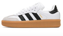 三葉草（Adidas）男女低幫板鞋 SAMBA時(shí)尚潮流緩震舒適透氣運動(dòng)休閑鞋 黑白 42 曬單實(shí)拍圖