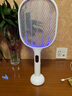 2025新款強力電蚊拍滅蚊燈二合一充電式家用嬰幼兒孕婦小 S1磨砂白-5顆紫光燈+智能數顯電 曬單實(shí)拍圖