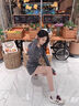 圖瓦西厚底休閑板鞋德訓鞋女款真皮小白鞋2025春季新款運動休閑百搭女鞋 米紅色 單層 37 (235mm) 曬單實拍圖