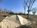 原始人蒙古包穹頂天幕戶外帳篷大遮陽棚野外露營(yíng)擋雨防曬球形涼亭 黑膠遮陽防蚊套餐（遮陽2網(wǎng)紗2） 曬單實(shí)拍圖