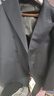 CULTUM【可機洗 70羊毛】免熨燙半麻襯商務通勤雙排扣條紋西服套裝男 深藏藍條紋兩件套 54 B 曬單實拍圖