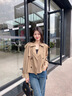 MeetMetro瑪依爾2025秋新款卡其色風(fēng)衣短外套女小個(gè)子巴恩風(fēng)休閑大衣 卡其【現貨閃電發(fā)】 S 曬單實(shí)拍圖