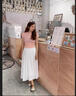 緋垚瑪麗珍女鞋單鞋女2025春夏季一腳蹬平底勃肯鞋小香風豆豆鞋配裙子 米色 37 曬單實拍圖