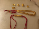 中國黃金（CHINA GOLD）盤(pán)纏金黃金轉運珠女款足金古法錘紋金圈隔片DIY配件生日禮物 【古法盤(pán)纏金】約0.04g-約7mm 三顆盤(pán)纏金 無(wú)繩 曬單實(shí)拍圖
