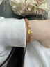 中國黃金（CHINA GOLD）黃金手鏈四葉草足金太陽石轉(zhuǎn)運(yùn)珠手鏈?zhǔn)执驴钌斩Y物送女友 足金四葉草手串+品牌禮盒 曬單實(shí)拍圖