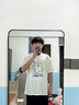 NASA STONE官方聯(lián)名鯊魚小狗短袖短褲套裝2025夏季t恤男女款百搭運(yùn)動(dòng)五分褲 白色+白褲子 L 曬單實(shí)拍圖