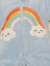 宜爽兒嬰兒連體衣秋冬季保暖寶寶外出抱衣男女童棉襖 藍色彩虹橋 80cm 曬單實(shí)拍圖