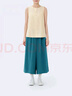 無印良品（MUJI） IDEE 女式 人字紋 寬版褲 褲子女款早秋款闊腿褲 GAD64C4S 深藍色 均 碼 165/72A 曬單實拍圖