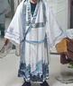 韞舜漢服男童國學(xué)服兒童中國風(fēng)古裝書童服裝幼兒園小學(xué)生演出服 文竹里衣+大袖衫 （男女同款） 140 碼丨適合135-145cm 曬單實拍圖