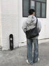 ANYSMIC奢侈高端品牌男士斜挎包2025新品高級感荔枝紋軟皮簡(jiǎn)約男包通勤包 黑色 曬單實(shí)拍圖