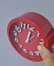 OIMG臺式創(chuàng  )意個(gè)性學(xué)生兒童鐘表床頭靜音石英鐘桌面小擺件鬧鐘電子時(shí)鐘 圓形紅色 曬單實(shí)拍圖