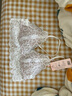 好奇蜜斯蕾絲法式內(nèi)衣女薄款大胸顯小無鋼圈性感美背內(nèi)搭文胸罩 白茶花文胸（法式入門款-優(yōu)蘭） 75A M（適合75B/75C) 曬單實(shí)拍圖