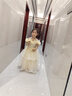安妮優(yōu)兒兒童禮服輕奢高端女童主持生日公主裙花童鋼琴演出服 香檳色  120 曬單實拍圖