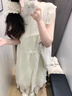 DALEY MODE開(kāi)春法式小飛袖連衣裙女夏季2025小個(gè)初戀清純奶甜美公主長(cháng)裙 杏色連衣裙  S 40/45kg 曬單實(shí)拍圖