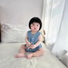 班喜迪嬰兒衣服夏季薄款男寶寶連體衣嬰幼兒背帶褲外出夏天哈衣爬服夏裝 藍色 73cm 曬單實拍圖