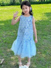 G.DUCKKIDS女童連衣裙夏季愛(ài)莎美人魚(yú)公主裙夏天女孩兒童無(wú)袖魚(yú)尾背心裙亮片 海之藍 160碼建議150-160cm12-13歲 曬單實(shí)拍圖