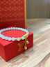 中國黃金（CHINA GOLD）足金兩世歡手鏈女新款和田玉手串情人七夕情人節(jié)禮物送女朋友老婆 【代寫賀卡/刻字】兩世清歡手串 約1.12g 曬單實拍圖