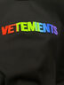 VETEMENTS270g重磅寬松精梳棉純棉彩虹logo短袖t恤男女士百搭休閑上衣 黑色 M 曬單實(shí)拍圖