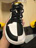 Jordan籃球鞋男女AJ1喬1 JORDAN 1中幫運動鞋DR0501-101白黑36.5 曬單實拍圖