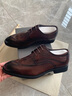 鉑萊丹尼品牌皮鞋男2025新款英倫風(fēng)商務(wù)正裝男鞋布洛克雕花皮鞋鱷魚(yú)紋鞋子 紅棕 44 曬單實(shí)拍圖