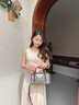 JACOPONNUS老花拼色波斯頓包女士2025新款高級(jí)感輕奢小眾設(shè)計(jì)通勤斜挎枕頭包 馬車拼色 普通包裝 9A637-1-馬車拼色 曬單實(shí)拍圖