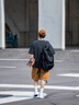 邦約戀人夏季薄款潮牌美式工裝短褲男寬松大碼撞色拼接直筒中褲五分休閑褲 駝黃色 DYL 6802 S 適合95斤-115斤 曬單實(shí)拍圖