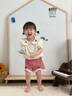 幼歌（YOUGE）嬰幼繡花娃娃領(lǐng)泡泡袖短袖襯衫甜美上衣 米色上衣 90 cm 曬單實(shí)拍圖