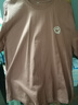 真維斯（Jeanswest）純棉短袖t恤男夏季新款圓領(lǐng)刺繡潮流半袖寬松加肥加大碼休閑上衣 磚紅色+咖色 2XL 曬單實(shí)拍圖