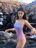 范德安 BALNEAIRE連體泳衣女時尚人魚姬細肩帶專業(yè)訓練競速游泳衣性感美背遮肚顯瘦 人魚姬色 L 曬單實拍圖