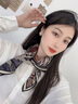 嬈蝶秋冬新款雙面雙色動(dòng)物狂歡真絲羊毛絲巾女輕奢感披肩百搭圍巾 一葉知秋 66cm 曬單實(shí)拍圖