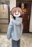 G.DUCKKIDS兒童沖鋒衣戶外春裝新款男女童連帽外套防風韓版寶寶寬松上衣洋氣 藍色 130cm 曬單實拍圖