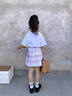 女童庫洛米夏裝連衣裙2025新款夏季兒童短袖兩件套女孩jk套裝裙子 紫色套裝【不含包包哦】 130 曬單實拍圖