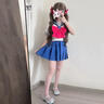 薇戀夢(mèng)嵐美少女戰士復刻基礎新款水手服短袖JK制服日系學(xué)院套裝女 紺藍色 S建議8090斤均碼 曬單實(shí)拍圖