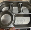 樂扣樂扣兒童餐盤分格盤316不銹鋼幼兒園打飯餐具3-6歲寶寶家用吃飯盤 曬單實拍圖
