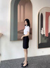 匆蒙夏季襯衫女竹纖維微彈白色襯衫簡約百搭商務打底內(nèi)搭女暗扣修身 曬單實拍圖