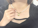 AIF玉蘭珍珠項鏈女款和田玉吊墜生日禮物母親節禮物送媽媽送婆婆長(cháng)輩 玉蘭珍珠項鏈+珍珠禮盒 曬單實(shí)拍圖