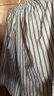 啄木鳥(niǎo)品牌折扣女裝文藝顯瘦棉麻直筒褲寬松條紋休閑亞麻闊腿褲 灰色(現量少貨) XL 建議125-140斤 曬單實(shí)拍圖