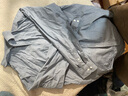 海瀾之家（HLA）長(cháng)袖襯衫男裝春秋季純棉牛津紡輕商務(wù)百搭舒適上衣服男士休閑襯衣 藍灰22 4XL /185推薦98~104kg 曬單實(shí)拍圖