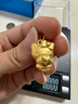 鑫誠盛999足金愛心KT吊墜3D硬金卡通蝴蝶結(jié)小貓咪掛墜黃金鎖骨項鏈兒童 1.單個愛心KT吊墜約1.55g不含鏈 曬單實拍圖