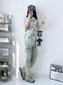 NASA LIKE官方潮牌夏季冰絲短袖襯衫男女夏威夷風(fēng)休閑涼感花襯衫大碼襯衣 綠色 XL （推薦130-140斤） 曬單實(shí)拍圖
