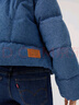 Levi's【商場(chǎng)同款】李維斯女士合身可拆卸連帽羽絨服001CB 中藍(lán)色 M 曬單實(shí)拍圖
