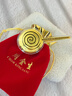 周金生黃金棒棒糖金片甜甜蜜蜜金條足金卡999送女朋友七夕情人節(jié)禮物 棒棒糖【絨布袋】 0.3g 曬單實拍圖