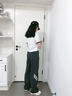 淘尼鼠夏季女童闊腿褲兒童褲子冰絲工裝褲2024新款防蚊褲女大童夏裝長(zhǎng)褲 深灰色 140 曬單實(shí)拍圖
