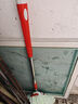 拖把家用一拖凈免手洗2023新款瓷磚單桶拖把家用手壓旋轉甩干脫水 紅色+塑籃+塑盤(pán)+桿+2頭 曬單實(shí)拍圖