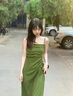 莫代爾茶歇法式吊帶連衣裙女2025夏季新款時(shí)尚氣質(zhì)感收腰顯瘦中長裙 外套+吊帶裙 2XL 曬單實(shí)拍圖