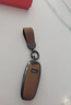 YWU奧迪鑰匙套新款A6L/A7L/A8L/Q6/Q7/Q8包殼山羊皮汽車(chē)鑰匙保護套  玄武黑 (掛繩帶) 曬單實(shí)拍圖