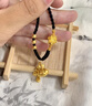 中國(guó)黃金福袋蓮花項(xiàng)鏈黃金足金福氣滿(mǎn)滿(mǎn)項(xiàng)鏈錢(qián)幣蓮花項(xiàng)墜生日禮物婦女節(jié)送 福袋蓮花項(xiàng)鏈【黑繩】約1.35g 曬單實(shí)拍圖