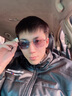 VKALSO墨鏡男新款偏光變色太陽鏡男士超輕純鈦無框太陽眼鏡日夜兩用 槍色-變色鏡片（日夜兩用） 曬單實(shí)拍圖